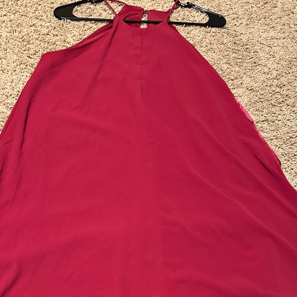 She and Sky Vibrant Red simple Dress